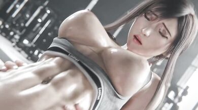 Tifa & Cloud’s Gym Session Leaks Squirting Creampie Mess