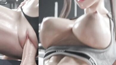 Tifa & Cloud’s Gym Session Leaks Squirting Creampie Mess
