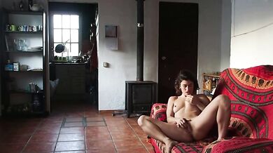 Alone and gasping I masturbate for the camera