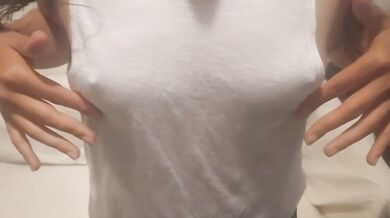 Strip for boss ends up shaking with loud gagging orgasm