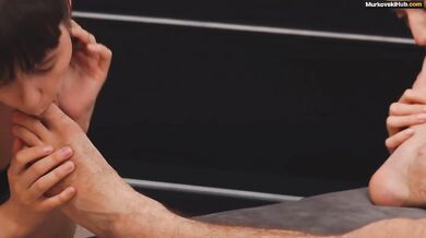 Blonde brunette toes licked raw and sloppy compilation