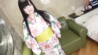 Black-haired Japanese beauty with big tits masturbates in raw POV hentai