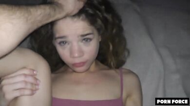 Rough POV Fuck Pounded by Adorable Teen Sabrina Spice While Gagging on Cum