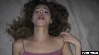 Rough POV Fuck Pounded by Adorable Teen Sabrina Spice While Gagging on Cum