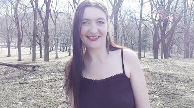 Inhale 57 smoking fetish outdoor flashing milf cougar tits red lipstick
