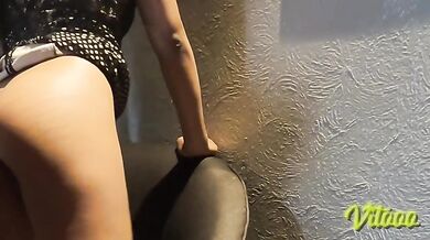 Big ass latina in sexy dress gets fucked in heels before dinner