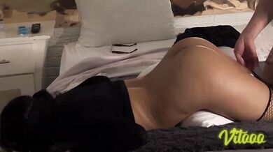 Latina in 4K Big ass fucked tight in bed exposing cum dripping POV