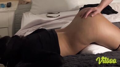 Latina in 4K Big ass fucked tight in bed exposing cum dripping POV