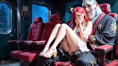 She Wanted a Movie Night but Got Her Dress Ruined by a Big Load on Her Lap