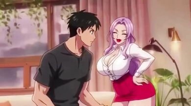 Stepmom seduces stepson while Dad’s away big tits creampie anal fucking anime HD