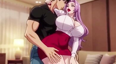 Stepmom seduces stepson while Dad’s away big tits creampie anal fucking anime HD