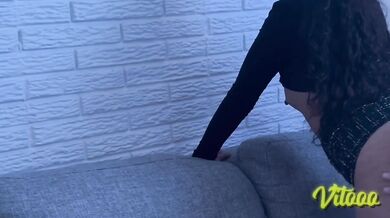 Latina gets throat fucked by her boyfriend raw POV blowjob she loves it