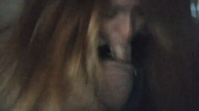 The mounts gives me the biggest cock first best blowjob ever for red hair
