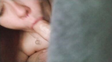 The mounts gives me the biggest cock first best blowjob ever for red hair