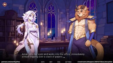 Kirin drowns manticore in cum after dungeon enticement furry threesome