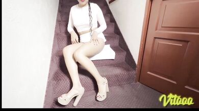 Miniskirt slut my boyfriend watches me get fucked in heels