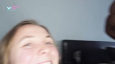 Hotwife worships massive BBC while cuckold groans