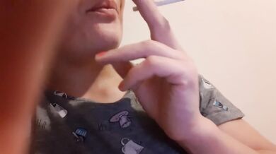 Blonde smokes deep destroys POV mouth with filthy fetish