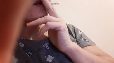 Blonde smokes deep destroys POV mouth with filthy fetish