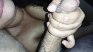 She gave the best blowjob until he came all over her mouth creampie surprise