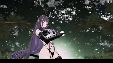 Island MMD KPOP strip dance by Hentai Elf Vtuber destroyed her panties
