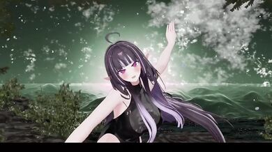 Island MMD KPOP strip dance by Hentai Elf Vtuber destroyed her panties