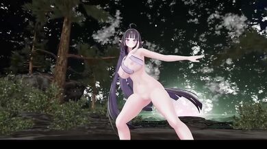 Island MMD KPOP strip dance by Hentai Elf Vtuber destroyed her panties