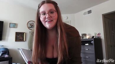 BBW tutor POV blowjob and sex chubby milf chokes sloppy good boy