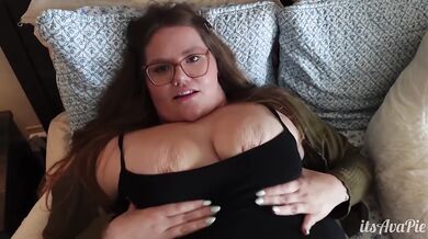BBW tutor POV blowjob and sex chubby milf chokes sloppy good boy