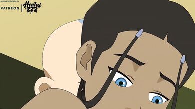 Katara throat wrecked in brutal full nelson HENTAI gangbang