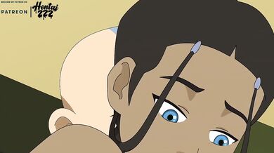 Katara throat wrecked in brutal full nelson HENTAI gangbang