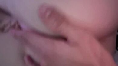 Horny Stepsister caught Stepbrother with her panties gushing cum twice on big cock
