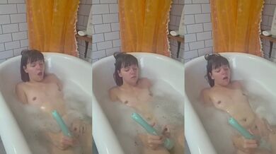 Cute Petite Slut Gets Gushing in Bath Tub