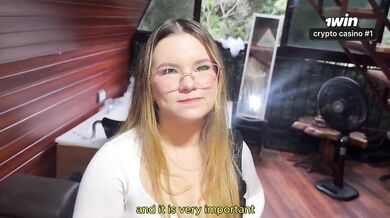Nerd girl rides teacher's thick cock until his cum blasts her pretty face