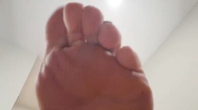 Boss destroys employee with dirty feet rewards cumshot foot worship