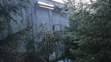 Gothica gets reamed raw in abandoned hotel cum squirt sloppy blowjob