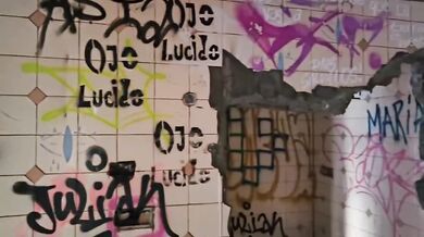 Gothica gets reamed raw in abandoned hotel cum squirt sloppy blowjob