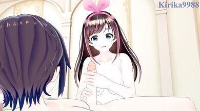 Kizuna AI White School Swimsuit Rough Sex Spa Creampie Hentai
