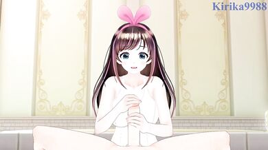 Kizuna AI White School Swimsuit Rough Sex Spa Creampie Hentai