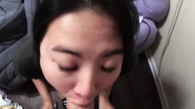 19 year old asian POV deepthroat and anal fucking destroyed