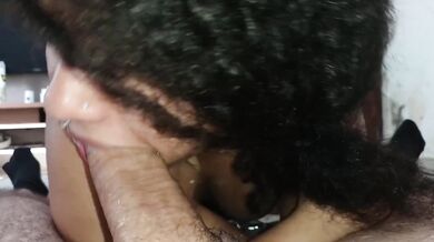 Stunning beauty deep throat sloppy wet blowjob gagging cumshot exclusive