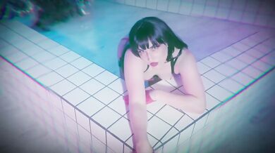 Dreamy PMV goddess worships with tiny tits in fishnets and gloves
