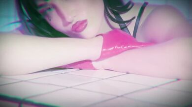Dreamy PMV goddess worships with tiny tits in fishnets and gloves