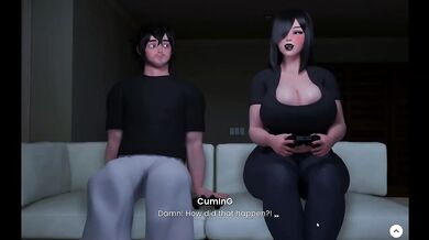 Gamer Girl gets STEPPED on by GIANT COCK during LIVESTREAM blowjob training
