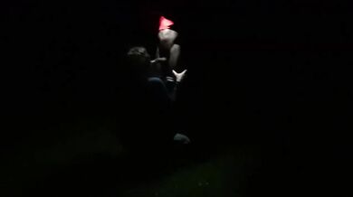Milfs on the Prowl in the Dark Take Big Black Cocks in Public