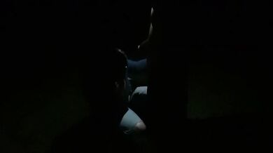 Milfs on the Prowl in the Dark Take Big Black Cocks in Public