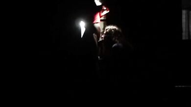 Milfs on the Prowl in the Dark Take Big Black Cocks in Public