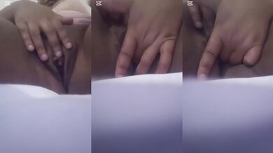 Girl masturbating alone fingering her dripping pussy raw solo session