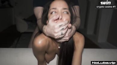 Exotic Brunette Asia teen screams riding hardcore doggystyle POV