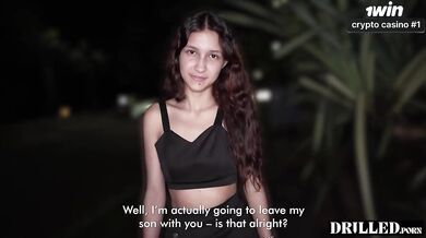 Latina babysitter ruined by hard dick in intense job interview turn